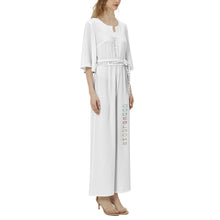 Load image into Gallery viewer, Dolman Sleeve Belted Wide Leg Jumpsuit
