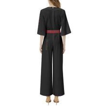 Load image into Gallery viewer, Dolman Sleeve Belted Wide Leg Jumpsuit