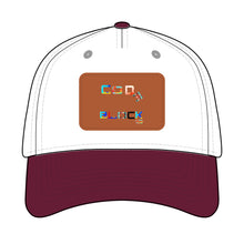 Load image into Gallery viewer, Leather Patch Baseball Cap — 'Good Vibes' Color Block Design
