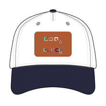 Load image into Gallery viewer, Leather Patch Baseball Cap — 'Good Vibes' Color Block Design