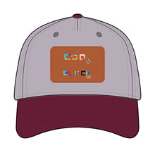 Load image into Gallery viewer, Leather Patch Baseball Cap — 'Good Vibes' Color Block Design