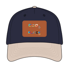 Load image into Gallery viewer, Leather Patch Baseball Cap — 'Good Vibes' Color Block Design