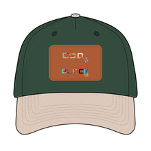 Load image into Gallery viewer, Leather Patch Baseball Cap — 'Good Vibes' Color Block Design