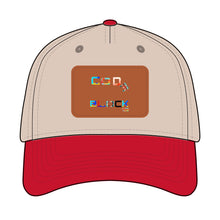 Load image into Gallery viewer, Leather Patch Baseball Cap — 'Good Vibes' Color Block Design