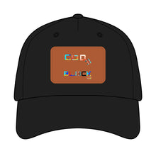 Load image into Gallery viewer, Leather Patch Baseball Cap — 'Good Vibes' Color Block Design