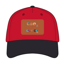 Load image into Gallery viewer, Leather Patch Baseball Cap — 'Good Vibes' Color Block Design
