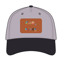 Load image into Gallery viewer, Leather Patch Baseball Cap — 'Good Vibes' Color Block Design