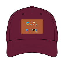 Load image into Gallery viewer, Leather Patch Baseball Cap — 'Good Vibes' Color Block Design