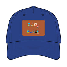 Load image into Gallery viewer, Leather Patch Baseball Cap — 'Good Vibes' Color Block Design