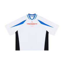 Load image into Gallery viewer, Unisex Oversized Color Block V-Neck T-Shirt