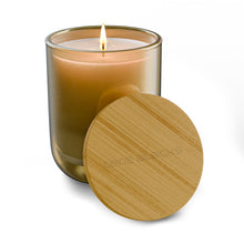 Load image into Gallery viewer, Scented Soy Candle — 14oz Engraved “CODE BLOCKS” Candle (Warm Amber)