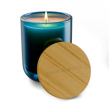 Load image into Gallery viewer, Scented Soy Candle — 14oz Engraved “CODE BLOCKS” Candle (Warm Amber)
