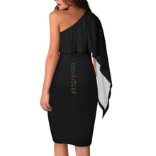 Load image into Gallery viewer, Womens Long Sleeve One Shoulder Party Dress