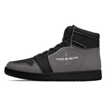 Load image into Gallery viewer, Mens Black High Top Leather Sneakers