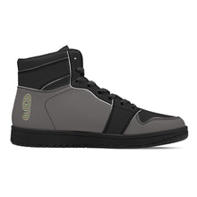 Load image into Gallery viewer, Mens Black High Top Leather Sneakers