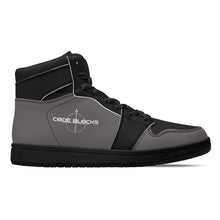 Load image into Gallery viewer, Mens Black High Top Leather Sneakers
