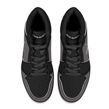 Load image into Gallery viewer, Mens Black High Top Leather Sneakers