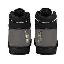Load image into Gallery viewer, Mens Black High Top Leather Sneakers