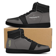 Load image into Gallery viewer, Mens Black High Top Leather Sneakers