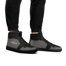 Load image into Gallery viewer, Mens Black High Top Leather Sneakers
