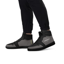 Load image into Gallery viewer, Mens Black High Top Leather Sneakers