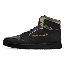 Load image into Gallery viewer, Mens Black High Top Leather Sneakers