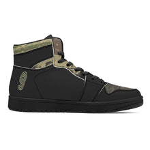 Load image into Gallery viewer, Mens Black High Top Leather Sneakers