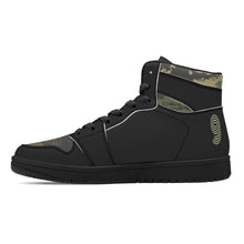 Load image into Gallery viewer, Mens Black High Top Leather Sneakers