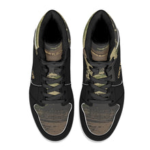Load image into Gallery viewer, Mens Black High Top Leather Sneakers