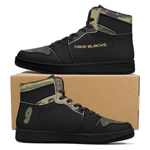 Load image into Gallery viewer, Mens Black High Top Leather Sneakers