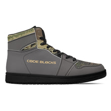 Load image into Gallery viewer, Mens Black High Top Leather Sneakers