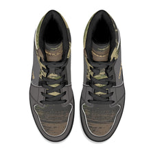 Load image into Gallery viewer, Mens Black High Top Leather Sneakers