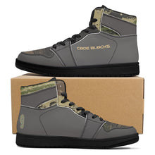 Load image into Gallery viewer, Mens Black High Top Leather Sneakers