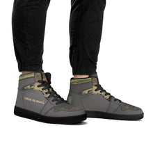 Load image into Gallery viewer, Mens Black High Top Leather Sneakers