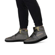 Load image into Gallery viewer, Mens Black High Top Leather Sneakers