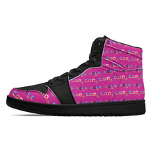 Load image into Gallery viewer, Mens Black High Top Leather Sneakers