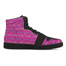 Load image into Gallery viewer, Mens Black High Top Leather Sneakers