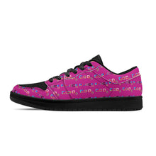 Load image into Gallery viewer, Mens Black Low Top Leather Sneakers