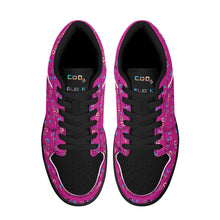 Load image into Gallery viewer, Mens Black Low Top Leather Sneakers