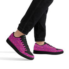 Load image into Gallery viewer, Mens Black Low Top Leather Sneakers