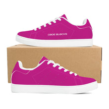 Load image into Gallery viewer, Womens Low Top Leather Sneakers