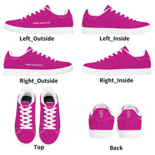 Load image into Gallery viewer, Womens Low Top Leather Sneakers