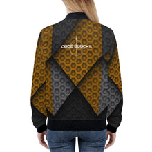 Load image into Gallery viewer, Womens Zip Up Print Bomber Jacket