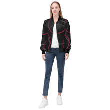 Load image into Gallery viewer, Womens Zip Up Print Bomber Jacket