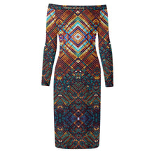 Load image into Gallery viewer, Womens Off The Shoulder Long Sleeve Elegant Wrap Dress