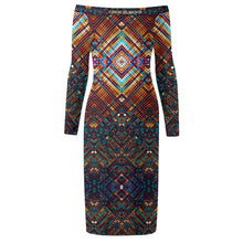Load image into Gallery viewer, Womens Off The Shoulder Long Sleeve Elegant Wrap Dress