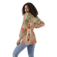 Load image into Gallery viewer, Womens Long-Sleeve Chiffon Blouse