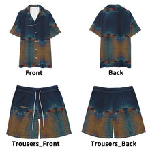 Load image into Gallery viewer, Mens Regular Fit Hawaiian Short Sleeve Shirt and Shorts Set