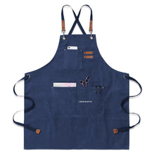 Load image into Gallery viewer, Unisex Canvas Cross Back Chef Aprons Multifunction with Large Pockets
