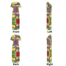 Load image into Gallery viewer, Womens Short Sleeve Dress Casual All Over Print Tshirt Long Dresses
